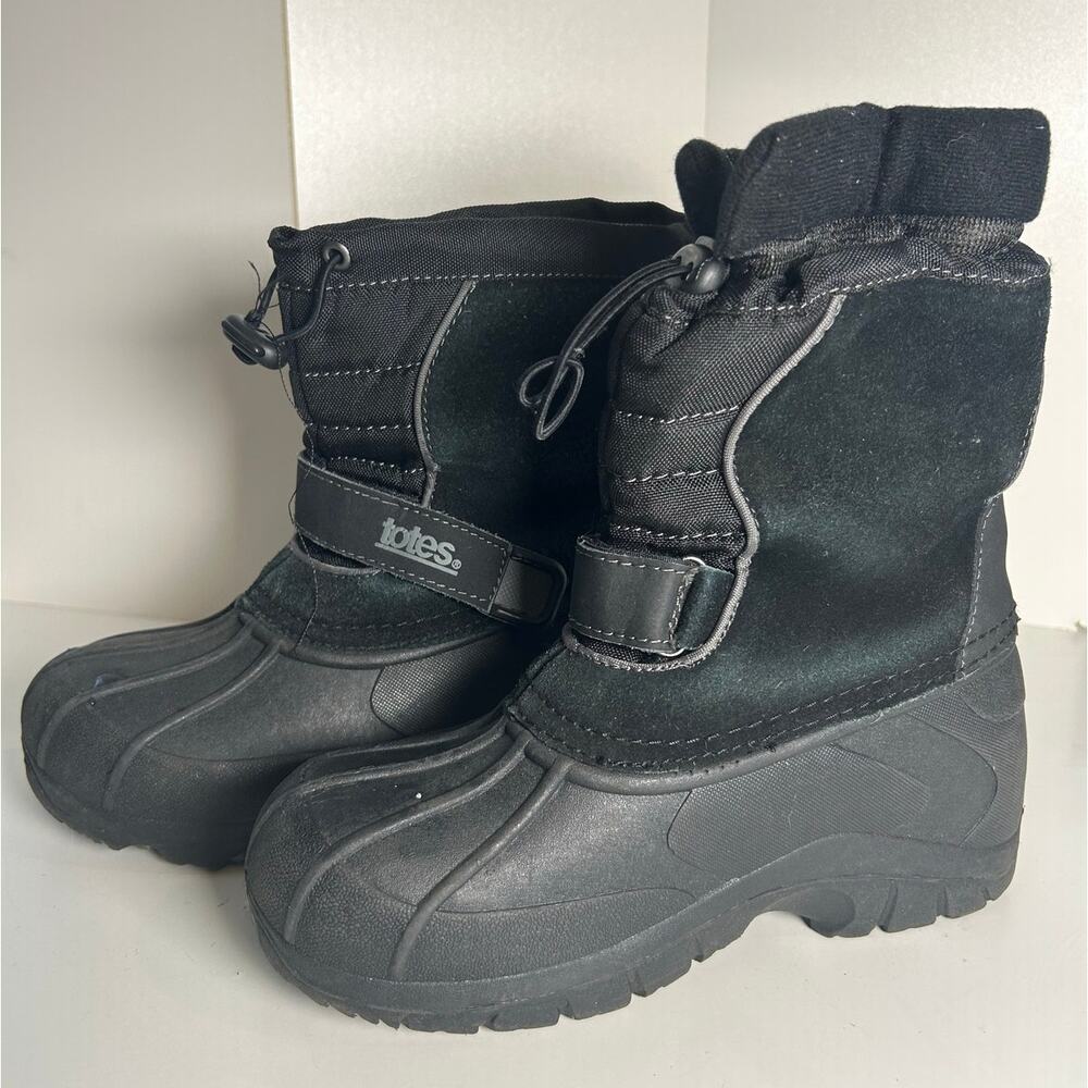 Totes Boys Black Winter Boots Size 2